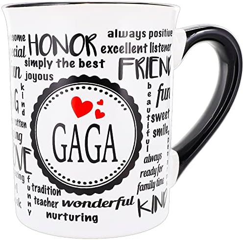 Cottage Creek Gaga Caneca de café, grande cerâmica 16oz. Caneca gaga para melhor gaga de todos os tempos