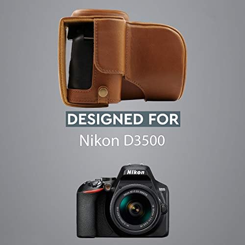 Mega equipamento sempre pronto para câmera de couro compatível com Nikon D3500