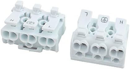 X-Dree 7pcs AC 450V 16A 3 Posição Terminal Spring Blocks Conectores rápidos (7pcs CA 450 ν 16a bloques de terminais