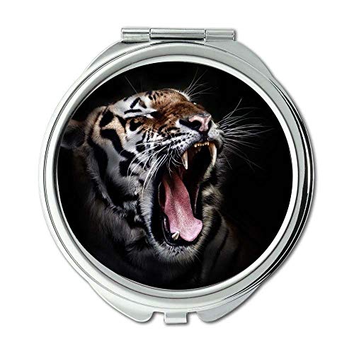 Espelho, espelho compacto, fotografia de animais de animais grande gato, espelho de bolso, espelho portátil