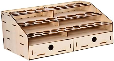 BARENX 58 ENÇOS PINTOS DE MADEIRA BRANGEIRA RATURA DE BARRAÇÃO, PORTA DE MAIXA DE MAIXA CRAÇÃO DE MADREIRA BRANGEIRA RACK STORATE, Ferramenta de armazenamento modular da bandeja de tinta de tinta