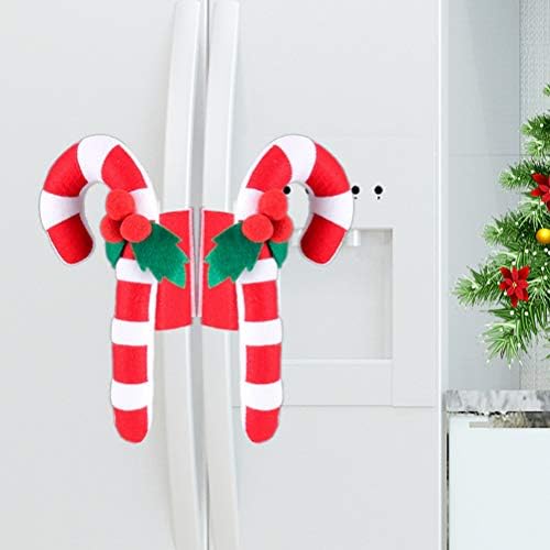 Soimiss um par de frigorífico de Natal tampas lindas luvas da maçaneta da porta de bengala