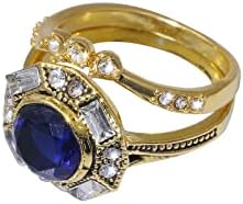 2023 Novo anel de jóias anel de jóias de jóias de jóias azuis rodada para mulheres Anéis de zircão de pedra brilhante Anéis de casal fofos