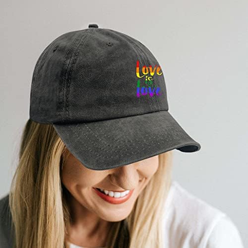 LGBT Pride Hat for Women Love Is Love Baseball Cap for Men Pride Month Amor Gift