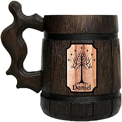 Árvore da caneca de Gondor. Senhor toca presente. Caneca de cerveja personalizada. Frodo Tankard. Caneca de Hobbit