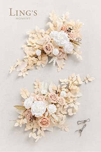 Momento de Ling 2pcs Swags Floral Swags Artificial Centerpieces, Greante de Flor de Casamento Arranjos para a Decoração
