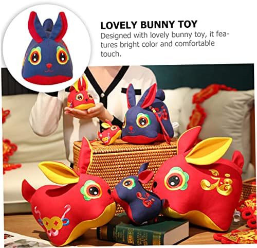 Toyvian Fabric Bunny Doll Donelas Dolls Pluushie Home Pillow Ano da boneca de coelho Doll Ano Novo Pingente de Rablo