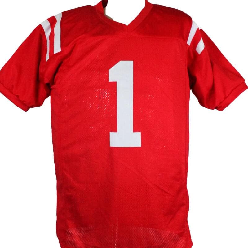 AJ Brown autografou Red College Style Jersey-Beckett W. Holograma