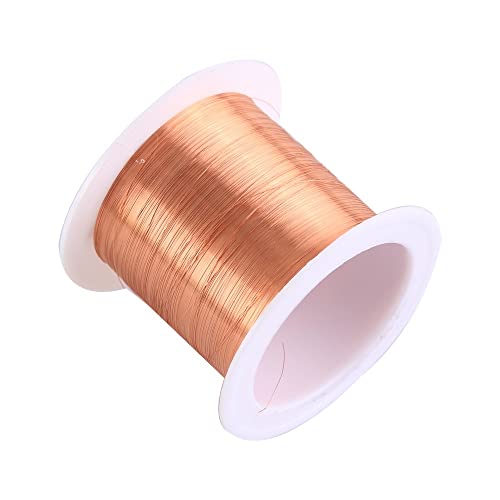 Fio de cobre de 0,1 mm, fio de enrolamento de ímã de 50m esmaltado fio de resistência de alta temperatura para transformadores indutores （cor de rolagem aleatória）