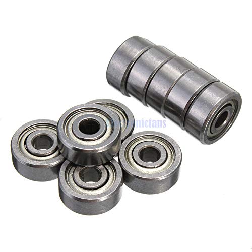 10pcs 623zz 3x10x4mm rolamento de bola miniatura rolamentos radiais blindados de prata