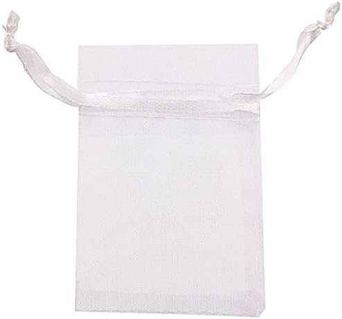 ATCG 100pcs 2,7x3.5 polegadas Mini sacos de organza pura de cordão, bolsa de presente para festa de casamento, bolsa de joalheria