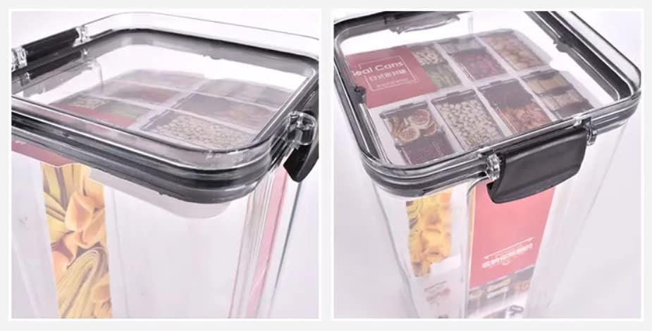Recipientes de armazenamento de alimentos de plexel, 8 carteiras de embalagem para a cozinha, recipientes de armazenamento