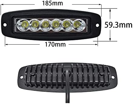 ECAHAYAKU 7 polegadas Montagem LED BARRA LIVERAÇÃO BARRA DE LUZ DE 18W SOPO DE VEIRO OFFRONHO DE ESTRADA LUZ DOVIMENTO DE FOI