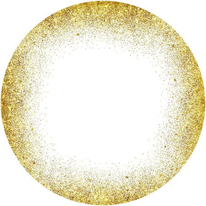 Dashan Gold Flash e White Birthday Rount Round Cenário Capa de 7x7ft Golden Glitter Dots Background Stand Stand para fotografia
