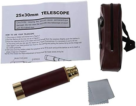 Telescópio Bgghdiddddd, binóculos, telescópio iniciante, telescópio pequeno telescópio Retro Mini Pocket Monocular Telescópio portátil Capitão dobrável