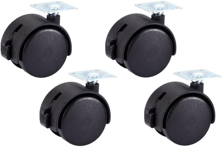 GRUNI 4PCS FONITOS DE MONITORES DE MONITOS DE MONOS DE MONOS DE 48MM PLACA DE 48MM COM RODAS GRABO GRANHAS DE CASTOR