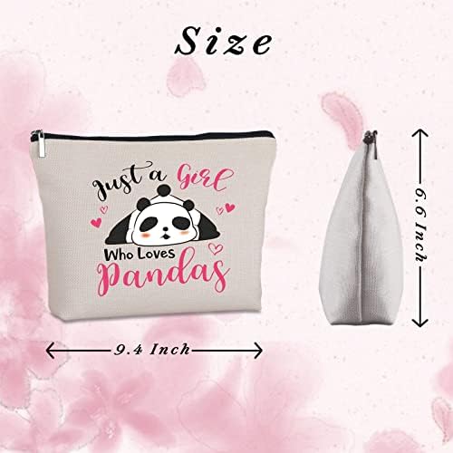 Bolsa de maquiagem com zíper panda bolsa de cosméticos apenas um que ama pandas amantes animais presentes panda amante presente