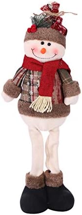 ITODA Christmas Pluxus Decoração de bonecas em pé de perna longa Plangman de neve figure holida de figura de Natal Ornamentos flexíveis