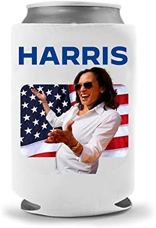 Joe Biden Kamala Harris Sleeve Coolie | Produtos Cool Coast | American Flag America Funny Presidente Vice -partido Cerveja