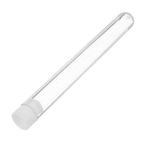 Tubos de teste de plástico kdafa com tampa, 20pcs 13 × 100mm Tubo de ensaio de laboratório de plástico transparente com tampa