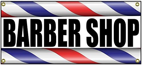 Banner Banner Shop Loja de barbearia Sign de negócios 36 por 15 Corte de cabelo de barbeiro de 15