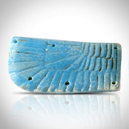 Antigo egípcio autêntico Faiência azul Scarab 360-300 aC exibição do museu