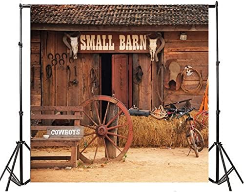 Afoto 7x7ft vintage rural celeiro rural cenário ocidental cowboy haystack fotografia panos