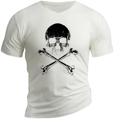 Camisetas de treino de h hyfol para homens umidade wicking skull gressão de pescoço de pescoço de esportes de manga curta de manga curta
