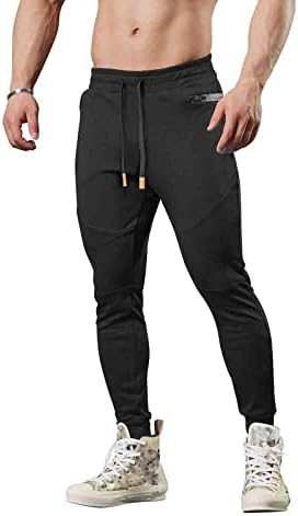 Calça de moletom de moleto de fitness de fitness para homens para homens para foderning skin de bolso de pocket skin