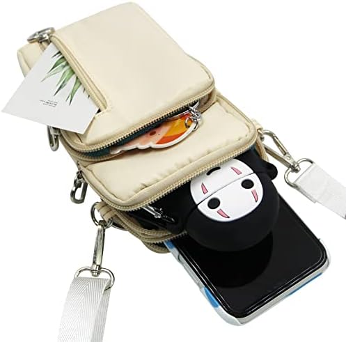 JUMISEE 3 camadas crossbody bolsa de celular bolsa bolsa de braçadeira de nylon bolsa de nylon smartphone