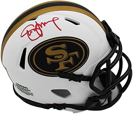 Steve Young assinou o São Francisco 49ers Speed ​​Lunar NFL Mini Capacete - Mini Capacetes NFL autografados