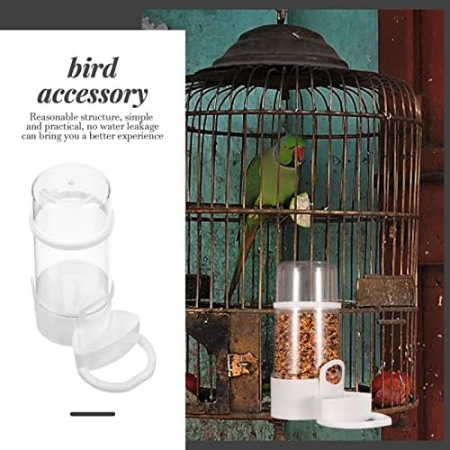 Alimentador de pássaros automático de popeta 2pcs, dispensador de água de gaiola de gaiola de pássaro para garrafas