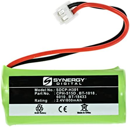 Synergy Digital Cordless Phone Battery, compatível com o telefone UNIDEN DECT-3080-2 sem fio, ultra alta capacidade, substituição