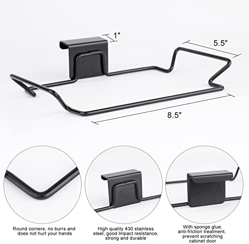 2 PCs grandes portas e armários de lixo de aço inoxidável para armários de cozinha portas e armários, sob o suporte