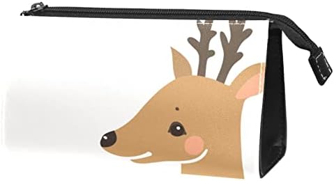 TBOUOBT Sacos de viagem cosméticos, estojo de maquiagem, bolsa de maquiagem para produtos de higiene pessoal, Deer de Animal de Cartoon