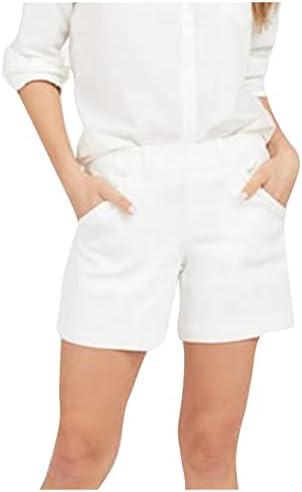 Zlovhe shorts fofos para mulheres, bolsos laterais de teto de teto feminino
