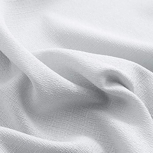Cortinas semi -pura brancas de 84 polegadas de comprimento para a sala de estar conjunto de 2 cortinas de linho