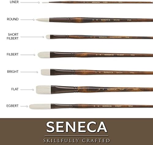 Seneca Artist Brushes by Willow Wolfe, pincel de pintura de cerdas sintéticas profissionais para acrílico, óleo e água