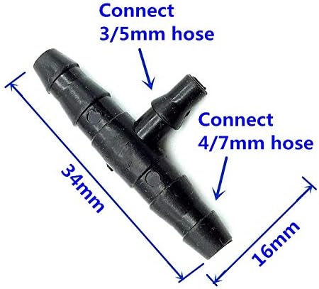 Mangueira de jardim de conexão rápida Mangueira de estufa reduzindo o conector da barb de 1/4 de polegada a 1/8 polegada