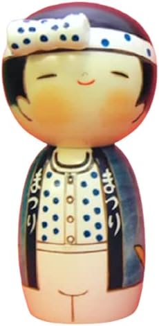 Creative Kokeshi Wooden Doll Boy, criativo, festival Wassyoi feito no Japão