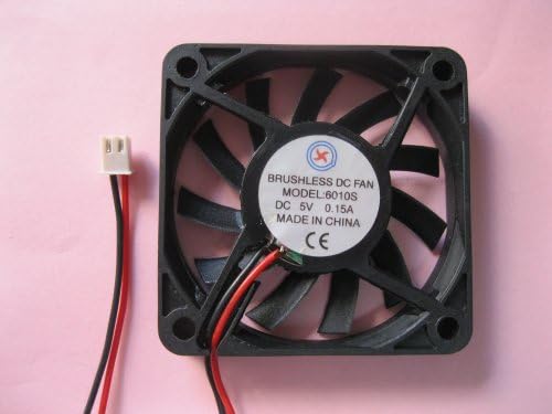 12 PCs Fan de resfriamento DC sem escova 5V 6010s 11 Blades 2 fios 60x60x10mm Manga de manga Skywalking