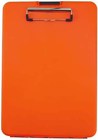 Saunders laranja brilhante Flimmate Storage Storageboard - Tamanho do tamanho da letra do formulário. Praça de manutenção de registros ergonômicos para profissionais. Artigos de papelaria
