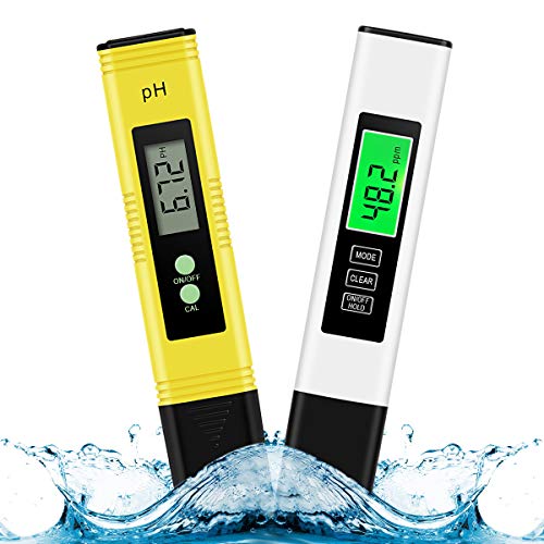 TDS & PH Medidor ， Testador de qualidade da água de alta precisão ， 0,01PH de alta precisão 0-14 Faixa de medição de pH/-2% Readout Precisão