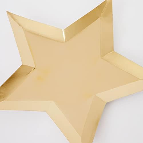 Meri Meri Gold Foil Star Placas