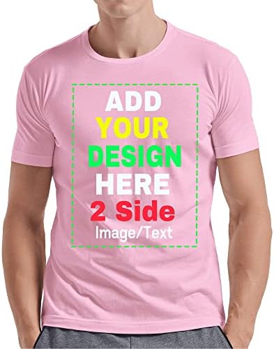 Camisetas personalizadas para homens, camisetas personalizadas projetam sua própria imagem Text T-shirt Cotton Tee