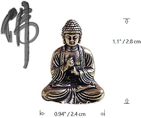 DMTSE Brass Mini Antigo Antigo Sakyamuni Buddha Estátua Ornamentos de Meditação Poses Poses Adoração Adoração Atraente