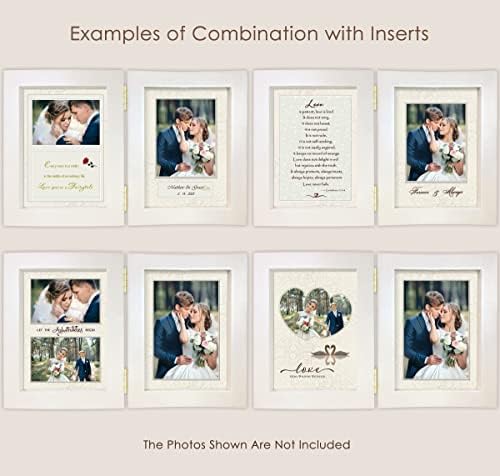 A'arkaj Wedding Picture Frame - Colagem, 7 tapetes incluídos - Adequado para presentear no casamento, noivado, aniversário.