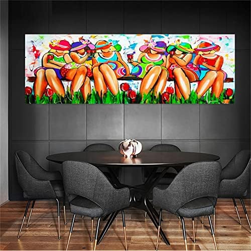 5D Kits de pintura de diamante para adultos diam diamante arte gorda damas bebendo 28x80in/70x200cm Grande broca completa de broca de cristal de cristal tinta de strass por número kit de bordados para imagens para decoração de parede em casa presentes