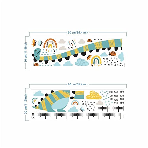 Altura Medição Crescimento da parede Adesivos de parede desenho animado Crescimento de crescimento régua de altura do gráfico