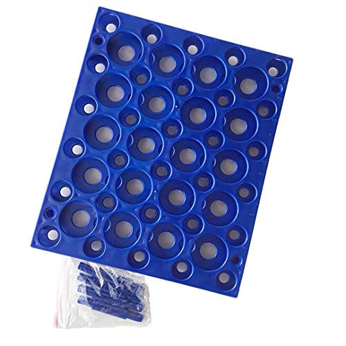 Driak 50 poços de plástico azul de plástico destacável Testo de tubo de tubo rack orifícios de tubo centrífugo estão colocando
